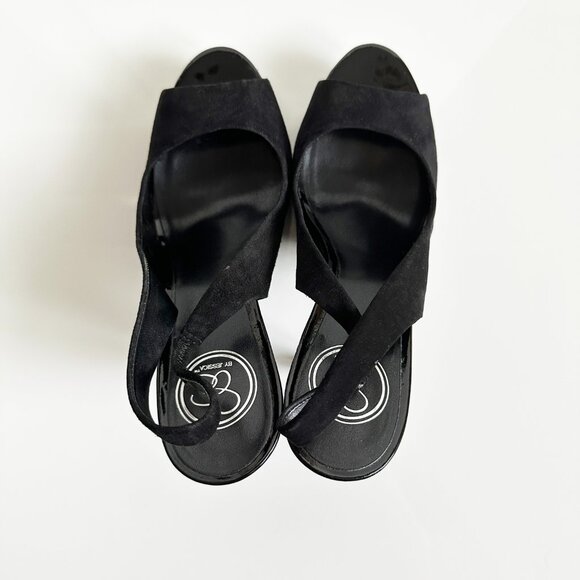 Jessica Simpson Agyness 2 Platform High Heel Pumps Slingback Suede Sandal Size 8 - Picture 7 of 11